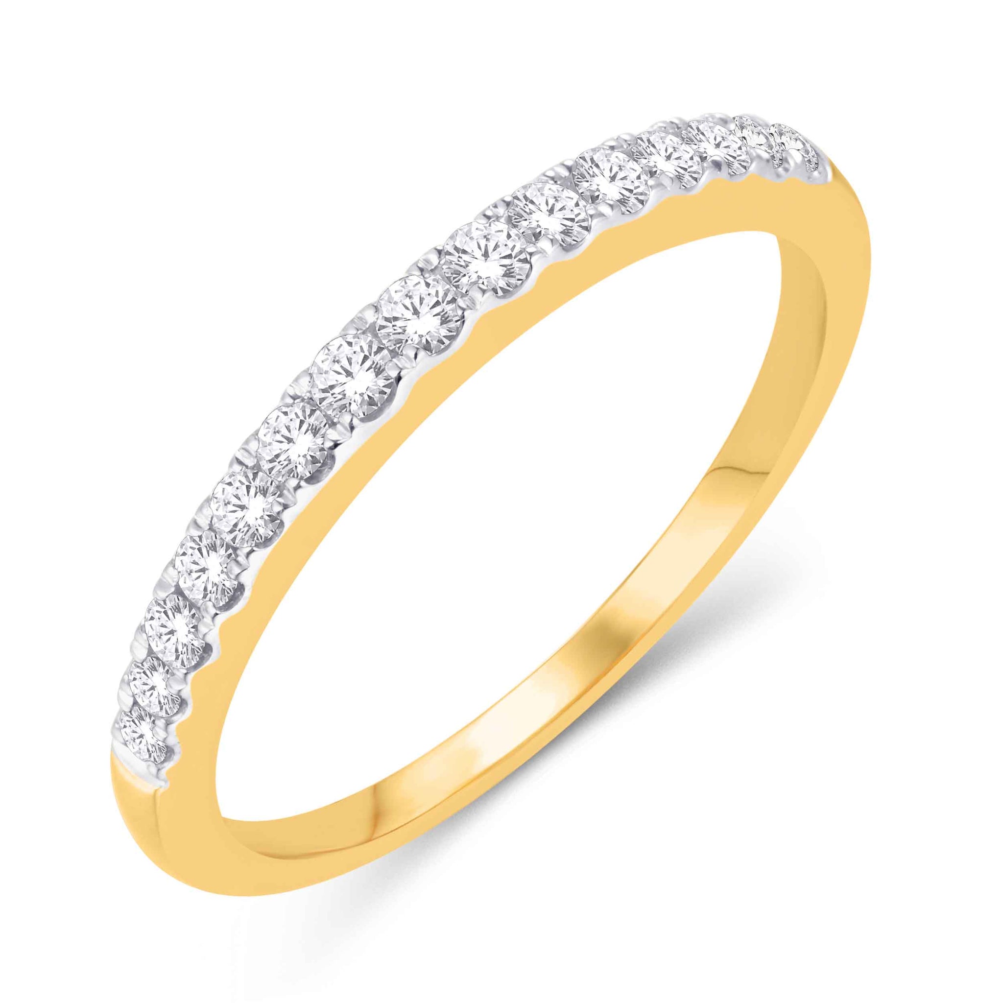 10 Karat Yellow Gold 0.25 Carat Diamonds Classic Ladies Band-0725605-YG