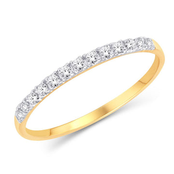 10 Karat Yellow Gold 0.15 Carat Diamonds Classic Ladies Band-0725805-YG