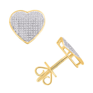 10KT Yellow Gold 0.33 Carat Heart Earrings-0124305-YG