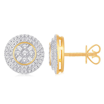 10KT Yellow Gold 0.53 Carat Round Earrings-0125406-YG