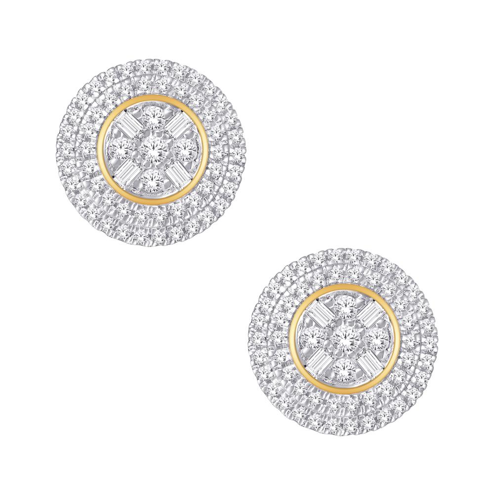 10KT Yellow Gold 0.53 Carat Round Earrings-0125406-YG