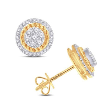 10KT Yellow Gold 0.30 Carat Round Earrings-0126836-YG