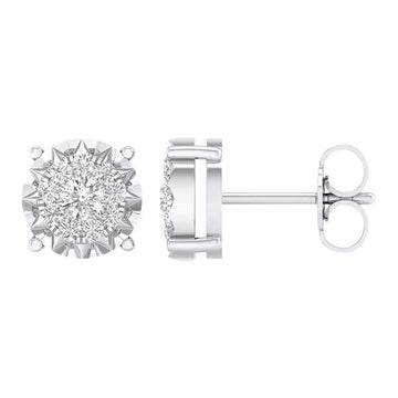 10KT White Gold 0.33 Carat Fashion Earrings-0127146-WG