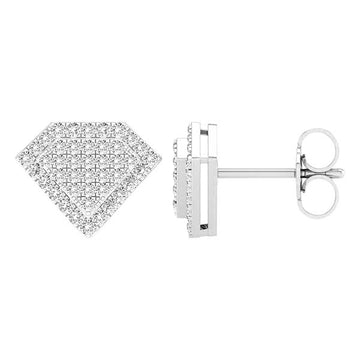 10KT White Gold 0.25 Carat Diamond Earrings-0127148-WG