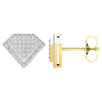 10KT Yellow Gold 0.25 Carat Diamond Earrings-0127148-YG