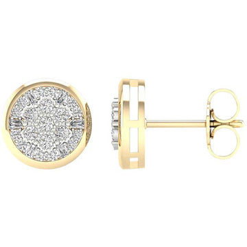 10KT Yellow Gold 0.25 Carat Round Earrings-0127151-YG