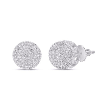 10KT White Gold 0.30 Carat Round Earrings-0129127-WG