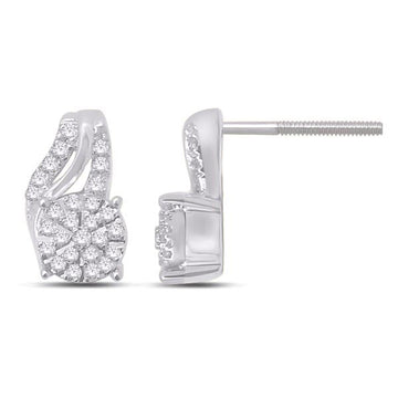 10KT White Gold 0.23 Carat Fashion Earrings-0129528-WG