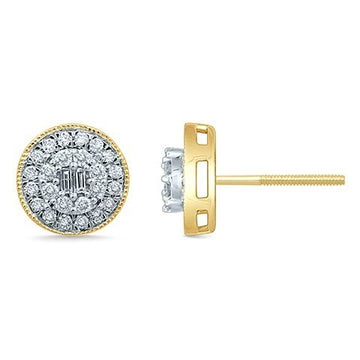 10KT Yellow Gold 0.40 Carat Round Earrings-0129905-YG