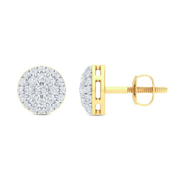 10KT Yellow Gold 0.72 Carat Round Earrings-0129949-YG