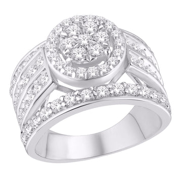 10KT White Gold 2.00 Carat Round Ladies Ring-0225559-WG