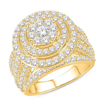 10KT All Yellow Gold 2.85 Carat Round Ladies Ring-0225724-ALY