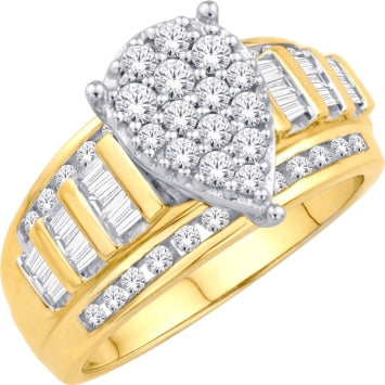 10KT Yellow Gold 0.50 Carat Pear Ladies Ring-0226000-YG