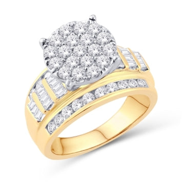 10KT Yellow Gold 0.50 Carat Round Ladies Ring-0226057-YG