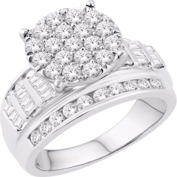 10KT White Gold 2.00 Carat Round Ladies Ring-0226077-WG