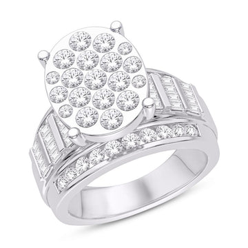 10KT White Gold 2.00 Carat(L) Oval Ladies Ring-0226145-WG