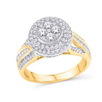 10KT Yellow Gold 1.00 Carat Round Ladies Ring-0226772-YG