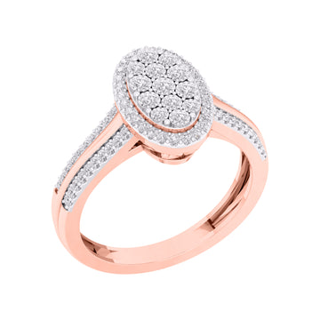 10KT Rose Gold 0.25 Carat Oval Ladies Ring-0227303-RG