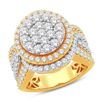 10KT Two-Tone (Yellow and White) Gold 2.11 Carat Round Ladies Ring-0228112-YW