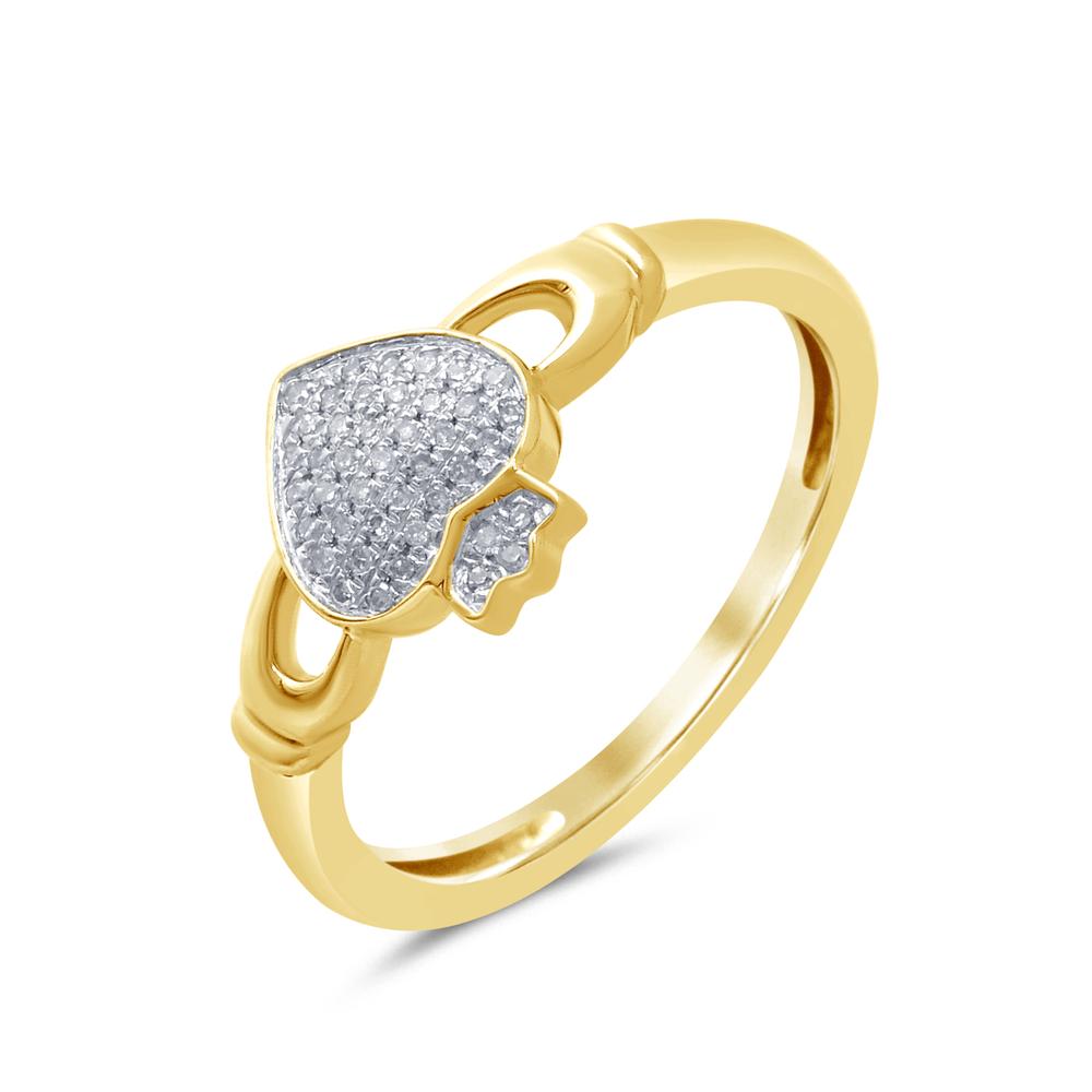 10KT Yellow Gold 0.10 Carat Heart Ring-0229482-YG