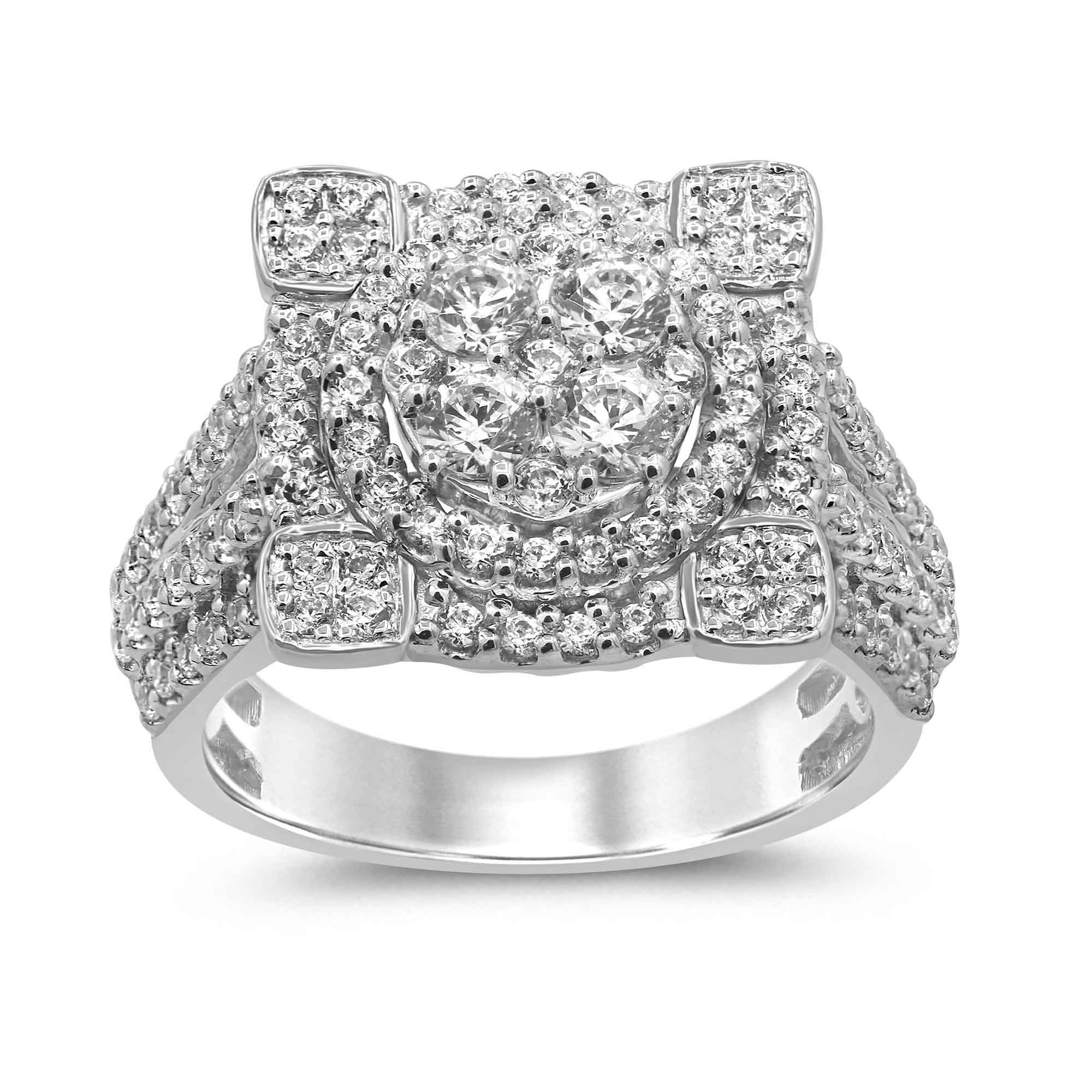 10KT White Gold 1.50 Carat Designer Ladies Ring-0229917-WG