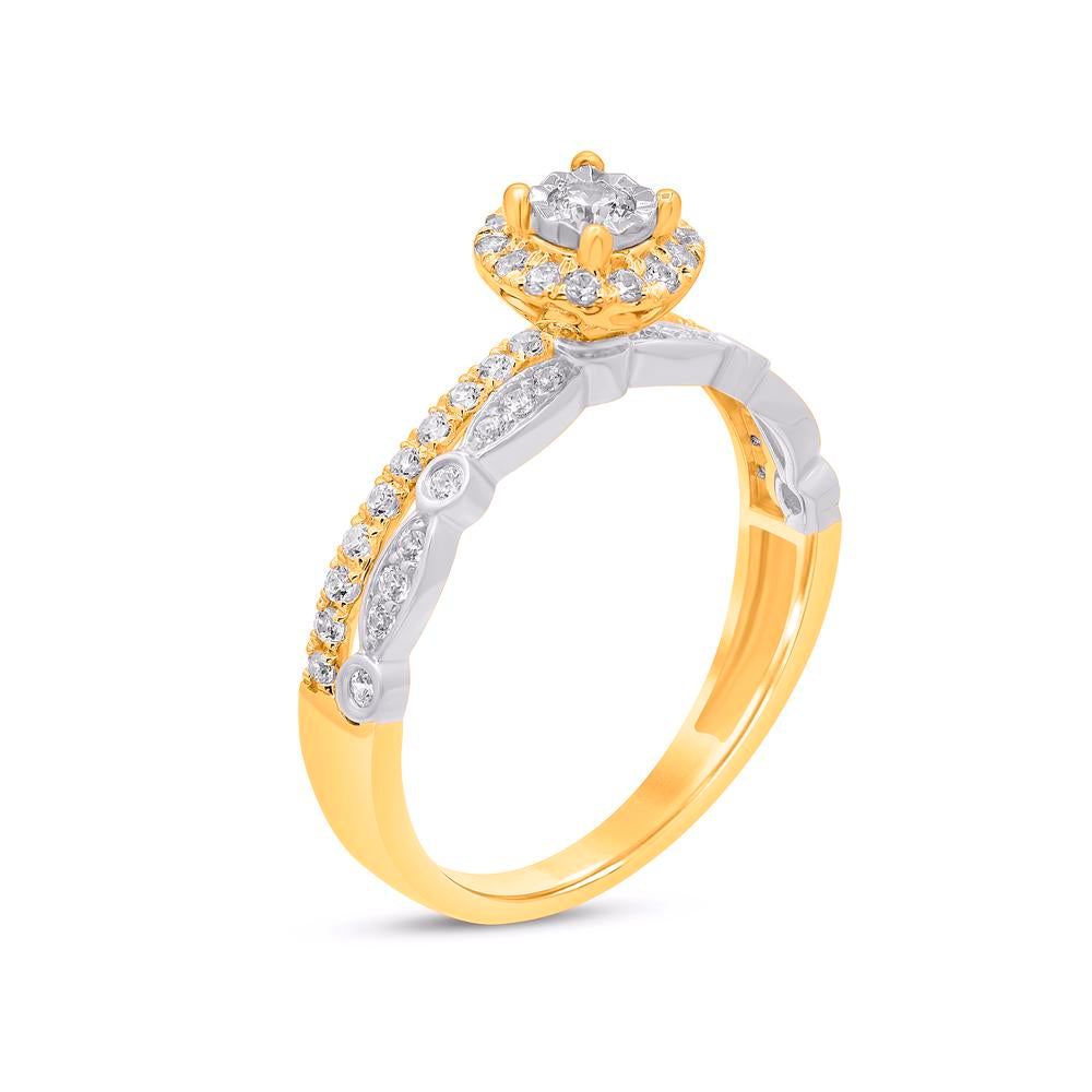 10KT Two-tone (Yellow and White) Gold 0.40 Carat Ladies Ring-0229954-YW