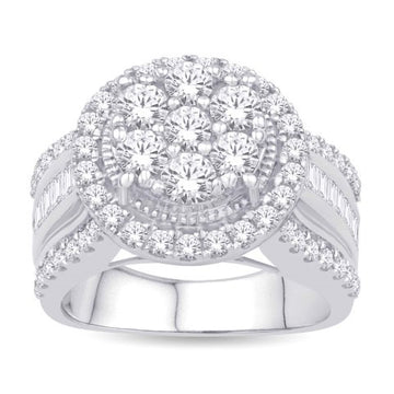 10KT White Gold 2.00 Carat Round Ladies Ring-0232190-WG