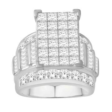 10KT White Gold 5.00 Carat Cinderella Ladies Ring-0232924-WG