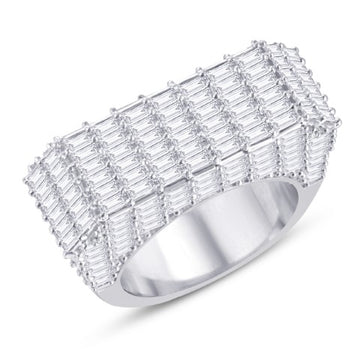 10KT White Gold 5.45 Carat 3D Fashion Mens Ring-0326100-WG