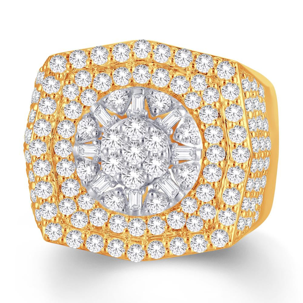 10KT Two-Tone (Yellow and White) Gold 2.73 Carat Designer Mens Ring-0326127-YW