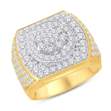 10KT Two-Tone (Yellow and White) Gold 2.56 Carat Fancy Mens Ring-0326132-YW