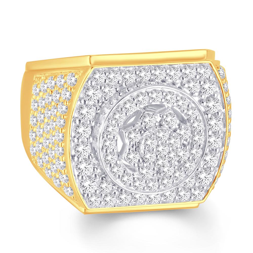 10KT Two-Tone (Yellow and White) Gold 2.56 Carat Fancy Mens Ring-0326132-YW