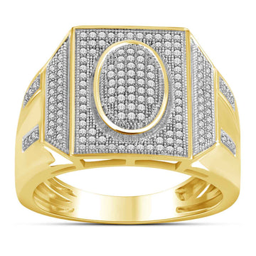 10KT Yellow Gold 0.40 Carat Classic Mens Ring-0327022-YG