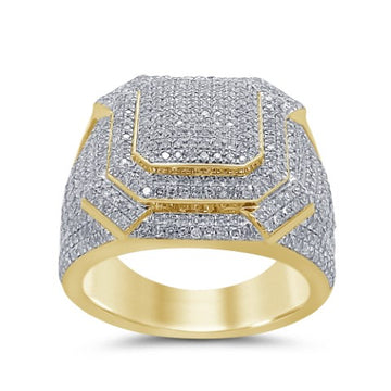 10KT Yellow Gold 1.25 Carat Classic Mens Ring-0329942-YG