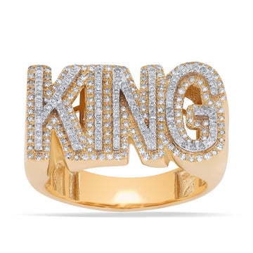 10KT Yellow Gold 0.79 Carat King Mens Ring-0350016-YG