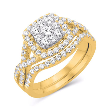 10KT Yellow Gold 0.50 Carat Cushion Bridal-0525236-YG