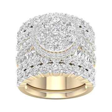 10KT Yellow Gold 6.00 Carat Designer Bridal Ring-0527925-YG