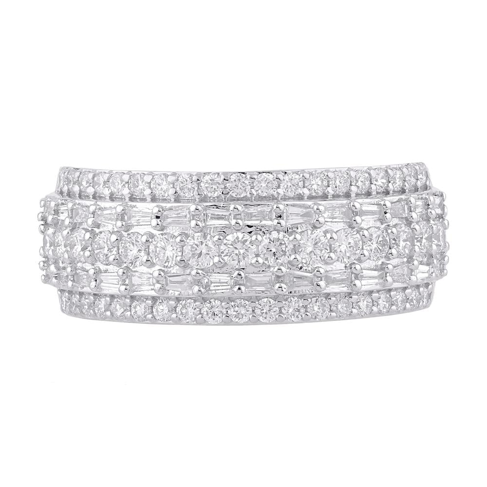 10KT White Gold 1.44 Carat Classic Mens Band-0629139-WG