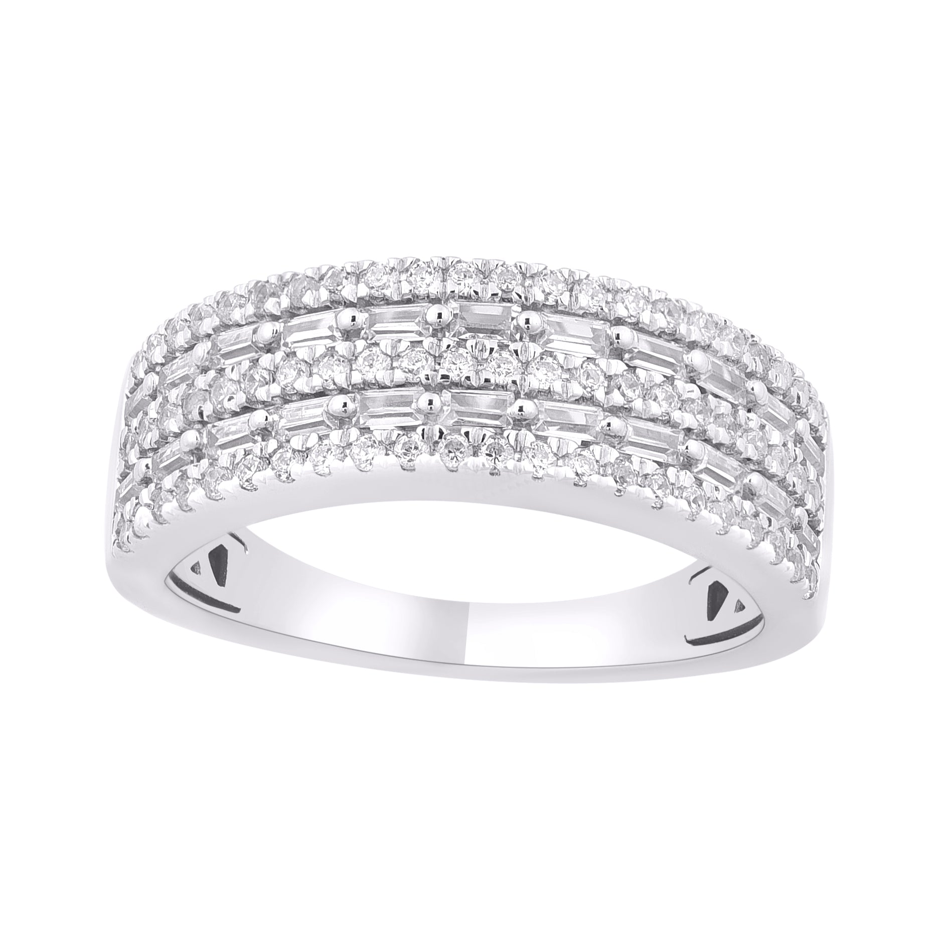 10KT White Gold 0.96 Carat Classic Mens Band-0660002-WG