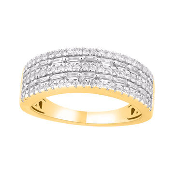 10KT Yellow Gold 0.96 Carat Classic Mens Band-0660002-YG