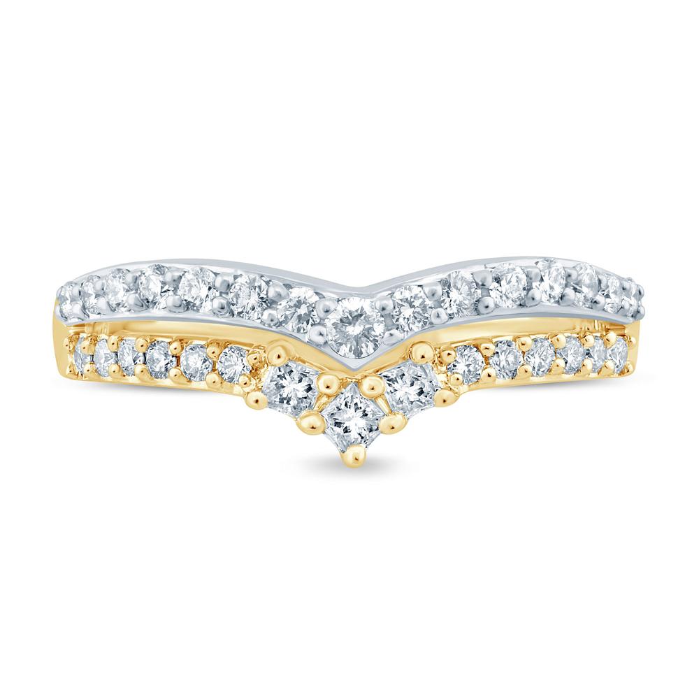 10KT Two-Tone (Yellow and White) Gold 0.50 Carat Fancy Ladies Band-0729829-YW