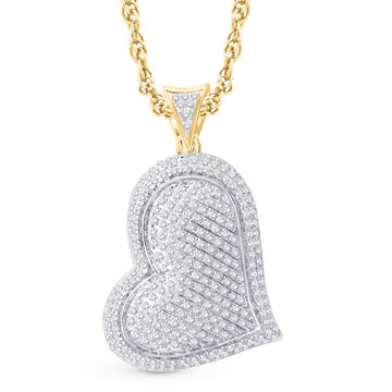 10KT Yellow Gold 0.25 Carat Heart Pendant-0825198-YG