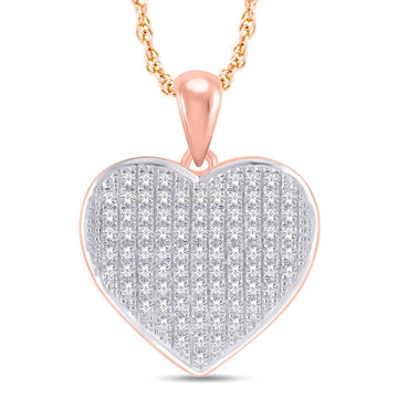 10KT Rose Gold 0.25 Carat Heart Pendant-0825212-RG