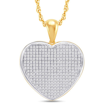 10KT Yellow Gold 0.25 Carat Heart Pendant-0825212-YG