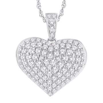 10KT 1.00CTW HEART PENDANT