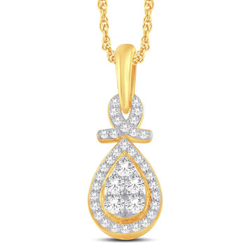 10KT Yellow Gold 0.22 Carat Fashion Pendant-0826861-YG