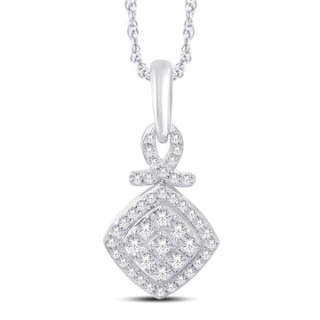 10KT White Gold 0.21 Carat Fashion Pendant-0826862-WG