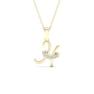 10KT Yellow Gold 0.04 Carat Initial (H) Pendant-0827369-YG