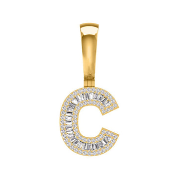 10KT Yellow Gold 0.38 Carat Initial (C) Pendant-0827385-YG