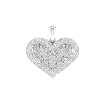 10KT White Gold 0.50 Carat Heart Pendant-0827934-WG